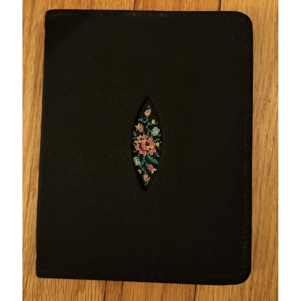 Vintage 50/60s Petit Point  Embroidered Address Book & Christmas Card Record